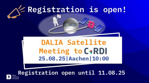 DALIA Satellite Meeting to CoRDI 2025. DALIA Satellite Meeting to CoRDI 2025.