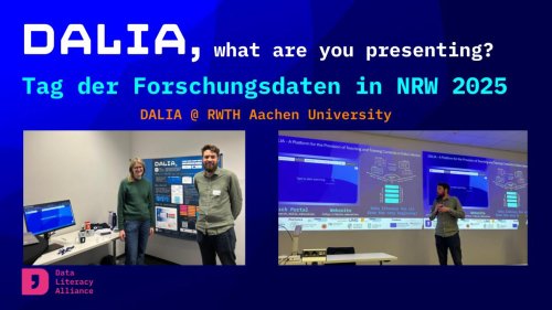 Impressionen vom Vor-Ort-Event zum Tag der Forschungsdaten 2025 an der RWTH Aachen University.