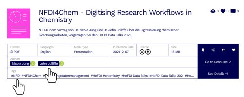 Click on keywords and author Names on the DALIA platform.