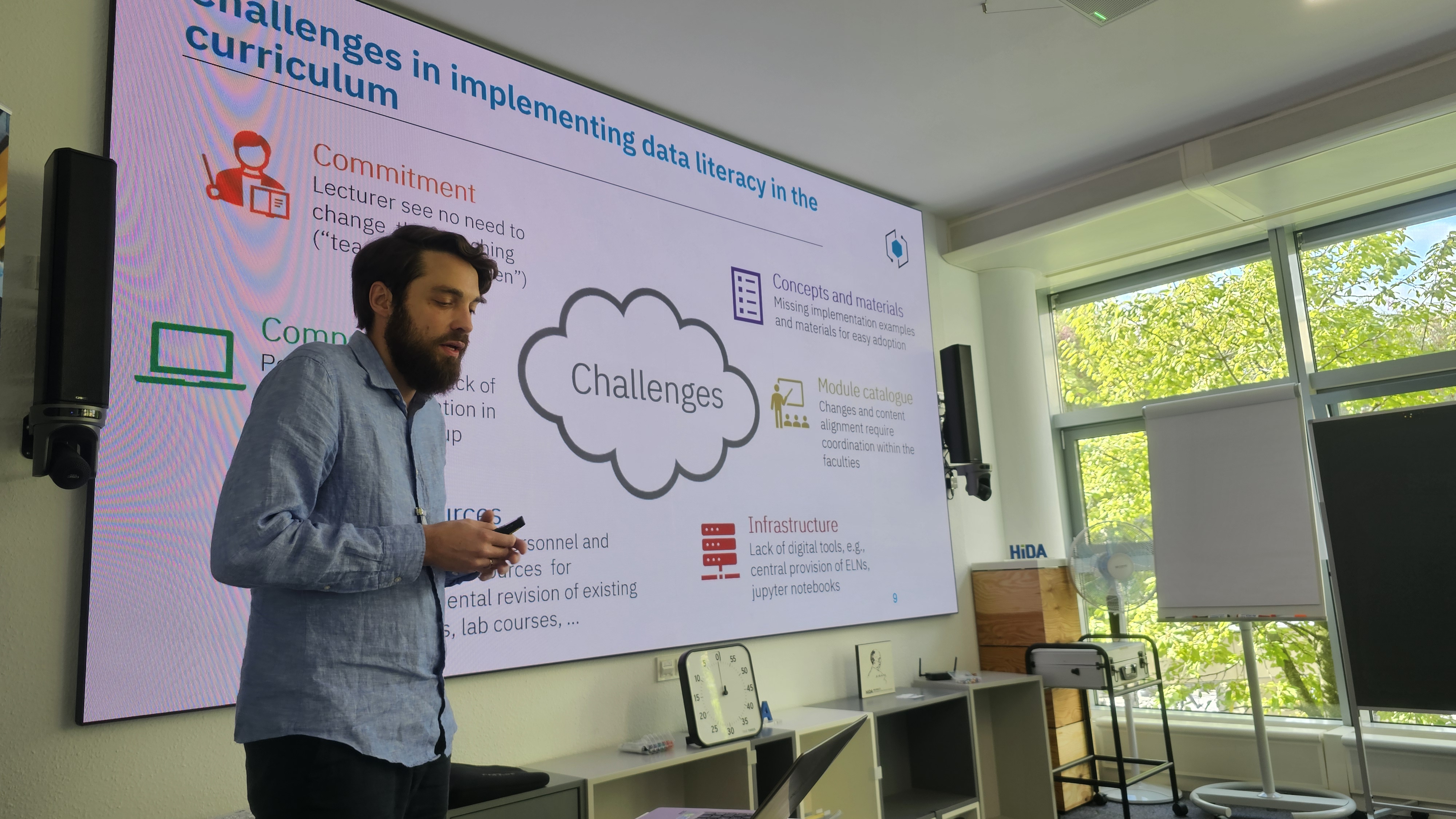 Foto vom Vortrag auf der TEACH Community Conference.